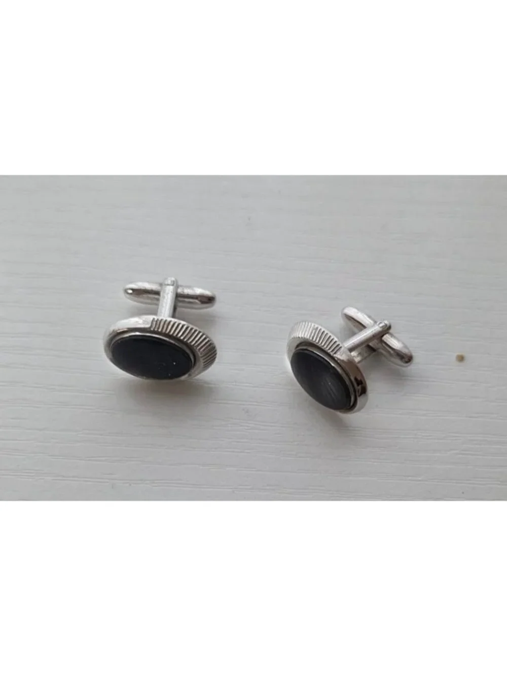 Vintage Mid-Century Blue Goldstone Cufflinks